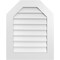 Ekena Millwork Octagonal Top Surface Mount PVC Gable Vent w/ 3-1/2"W x 1"P Standard Frame, 24"W x 30"H GVPOT24X3001SN - alternate 1